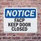 Signmission FACP Keep Door Closed, 18 in W x Rectangle, Plastic OS-2PACK-NS-P-1218-L-12411 - alternate 4